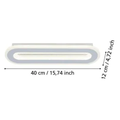 Aplique de Parede LED com Efeito Cristal Branco MACCHIONI EGLO 901235