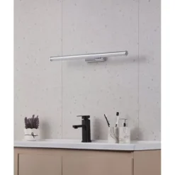 Aplique de Parede LED com Painel Branco e Metal Cromado VADUMI EGLO 97082