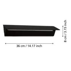 Aplique de Parede LED com Painel Giratório Preto ZUBIALDE EGLO 99087