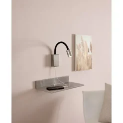 Aplique de Parede LED com Porta USB e Pescoço Ajustável TAZZOLI EGLO 96567