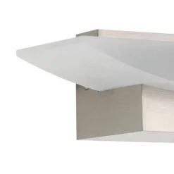 Aplique de Parede LED em Alumínio Níquel Mate com Abajur Branco METRASS EGLO 96038