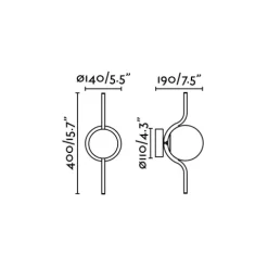 Aplique de Parede Led Le Vita Ouro Faro 29690