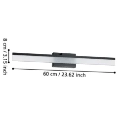 Aplique de Parede LED para Espelho Preto PALMITAL EGLO 900845