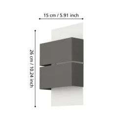 Aplique de Parede LED para Exterior KIBEA EGLO 93254