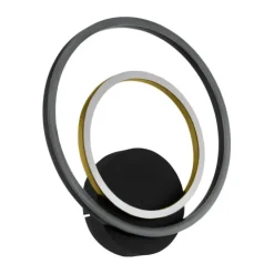 Aplique de Parede LED Preto e Dourado LANACERA EGLO 390088