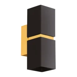 Aplique de Parede LED Preto e Dourado PASSA EGLO 95373