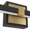Aplique de Parede LED Preto Mate e Latão Escovado PEGUERA EGLO 900928