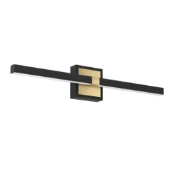 Aplique de Parede LED Preto Mate e Latão Escovado PEGUERA EGLO 900928