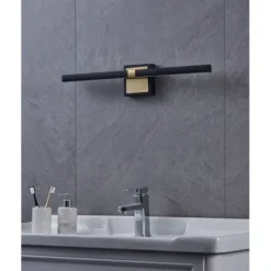 Aplique de Parede LED Preto Mate e Latão Escovado PEGUERA EGLO 900928