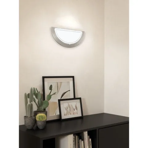 Aplique de Parede Metal Níquel Mate com Vidro PLANET 1 EGLO 83163