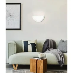 Aplique de Parede Metálico Branco com Tampa de Vidro PLANET 1 EGLO 83154