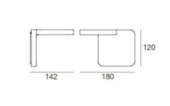Aplique de Parede Quad LED Preto ma[&]de 7753