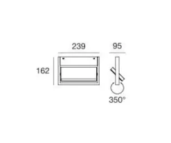 Aplique de Parede Tablet Preto Led ma[&]de 7609+kit 0042