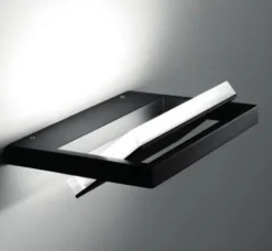 Aplique de Parede Tablet Preto Led ma[&]de 7609+kit 0042