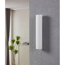 Aplique de Parede Tubular em Vidro Opalino Branco ZOLA EGLO 83406