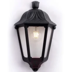 Aplique Exterior Iesse Preto E27 Fumagalli