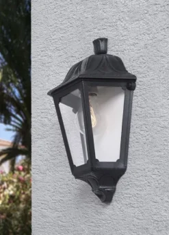 Aplique Exterior Iesse Preto E27 Fumagalli