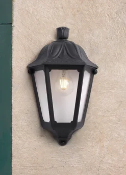 Aplique Exterior Iesse Preto E27 Fumagalli