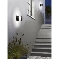 Aplique Exterior LED em Alumínio Fundido Preto MELZO EGLO 97303