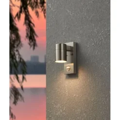 Aplique LED Exterior com Sensor Movimento e Vidro Transparente RIGA 5 EGLO 99569