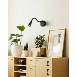 Aplique LED Preto com Braço Flexível OLIVANDINO EGLO 901818