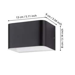 Aplique Parede sania 4 eglo 901016 preto