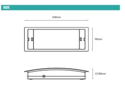 armadura emergência aron led easyluxled permanente/não permanente. 3h 2W 100 lm IP42