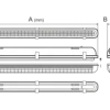 Armadura estanque led 2X1200MM pc/inox ip65