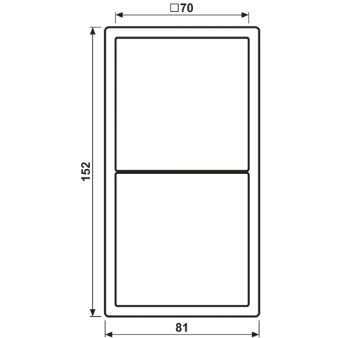 Aro Duplo Marfim para Montagem Vertical e Horizontal LS 990 JUNG LS982W