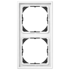 Aro Duplo 28 mm Branco para Montagem Vertical e Horizontal LS 990 JUNG LS982HBFWW