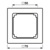 Aro intermédio 50 x 50 mm cinzento claro JUNG LS961ZLG