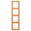 Aro quádruplo em duroplástico lacado laranja claro LS 990 JUNG Les Couleurs® Le Corbusier LC 984 225