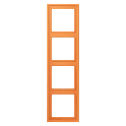 Aro quádruplo em duroplástico lacado laranja claro LS 990 JUNG Les Couleurs® Le Corbusier LC 984 225