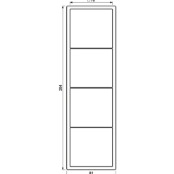 Aro quádruplo lacado mate laranja LS 990 JUNG Les Couleurs® Le Corbusier LC 984 224