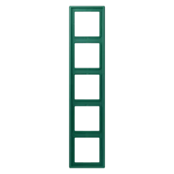Aro quíntuplo em duroplástico lacado vert anglais LS 990 JUNG Les Couleurs® Le Corbusier LC 985 216