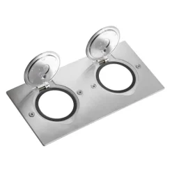 Base Retangular 2X2 Módulos, Inox - 089702 - Legrand