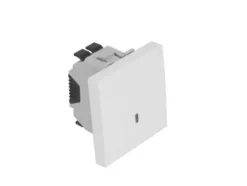 Botão basculante luminoso (250V) Efapel de 2 módulos, 45152 Branco - Série Quadro 45