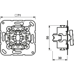 Botão de pressão Comutador bipolar 10 A 250 V JUNG 533-2U