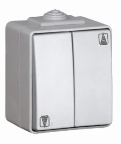 Botão Duplo de Persiana Estanque IP65 Efapel 48281 ccz