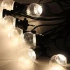Cabo de arraial/grimalda de luzes com 20 lâmpadas G45 - 6W 2700K IP65 C/13 metros Pr