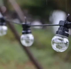 Cabo de arraial/grimalda de luzes com 20 lâmpadas G45 - 6W 2700K IP65 C/13 metros Pr