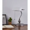 Candeeiro de Mesa Branco com Vidro Fosco BANKER EGLO 901019