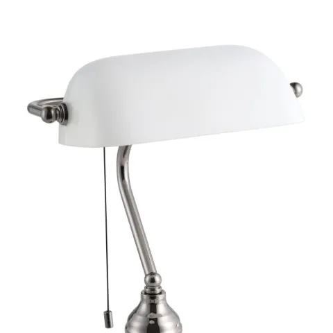 Candeeiro de Mesa Branco com Vidro Fosco BANKER EGLO 901019