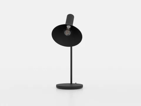 Candeeiro de mesa com abajur cónico preto MORESCANA EGLO 390221