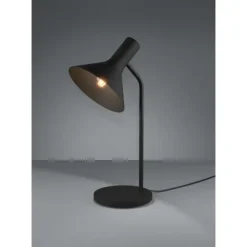 Candeeiro de mesa com abajur cónico preto MORESCANA EGLO 390221