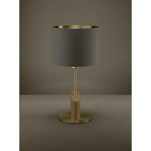 Candeeiro de Mesa com Abajur Cilíndrico Cappuccino SANTANDRIA EGLO 390337