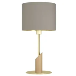 Candeeiro de Mesa com Abajur Cilíndrico Cappuccino SANTANDRIA EGLO 390337