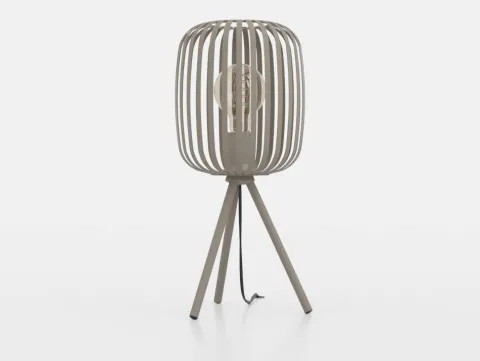 Candeeiro de Mesa com Abajur Cor Areia e Base Tripé ROMAZZINA EGLO 900521