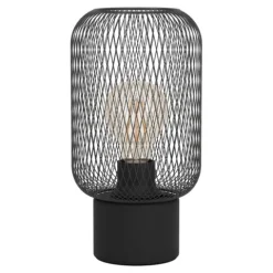Candeeiro de Mesa com Abajur de Malha Preta WRINGTON EGLO 43096