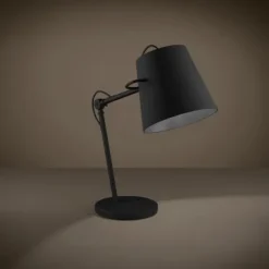 Candeeiro de Mesa com Abajur em Tecido Preto GRANADILLOS EGLO 39866